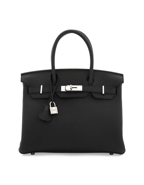 birkin 30 black togo palladium.